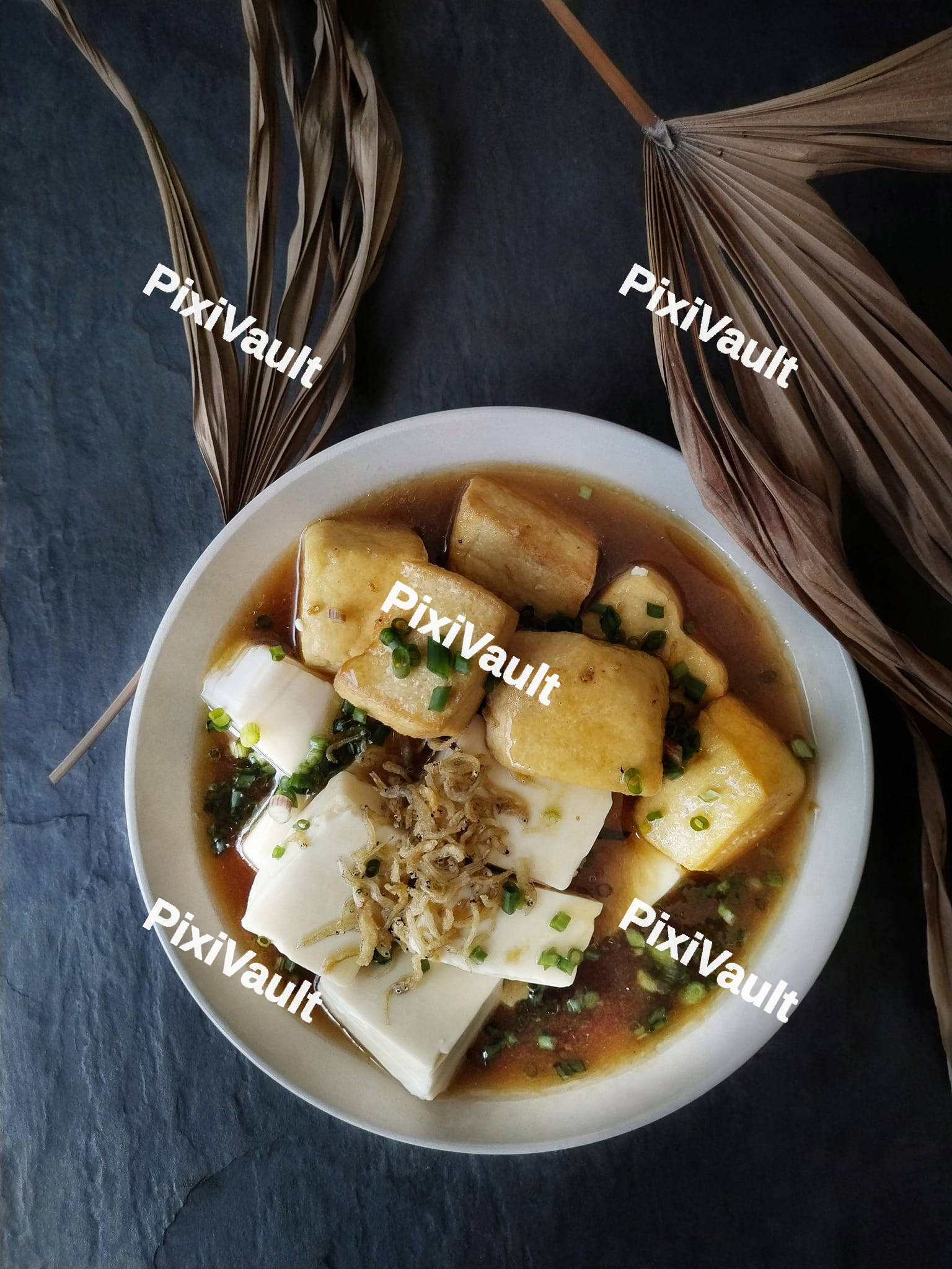 Tofu soup in Black Bean Sauce